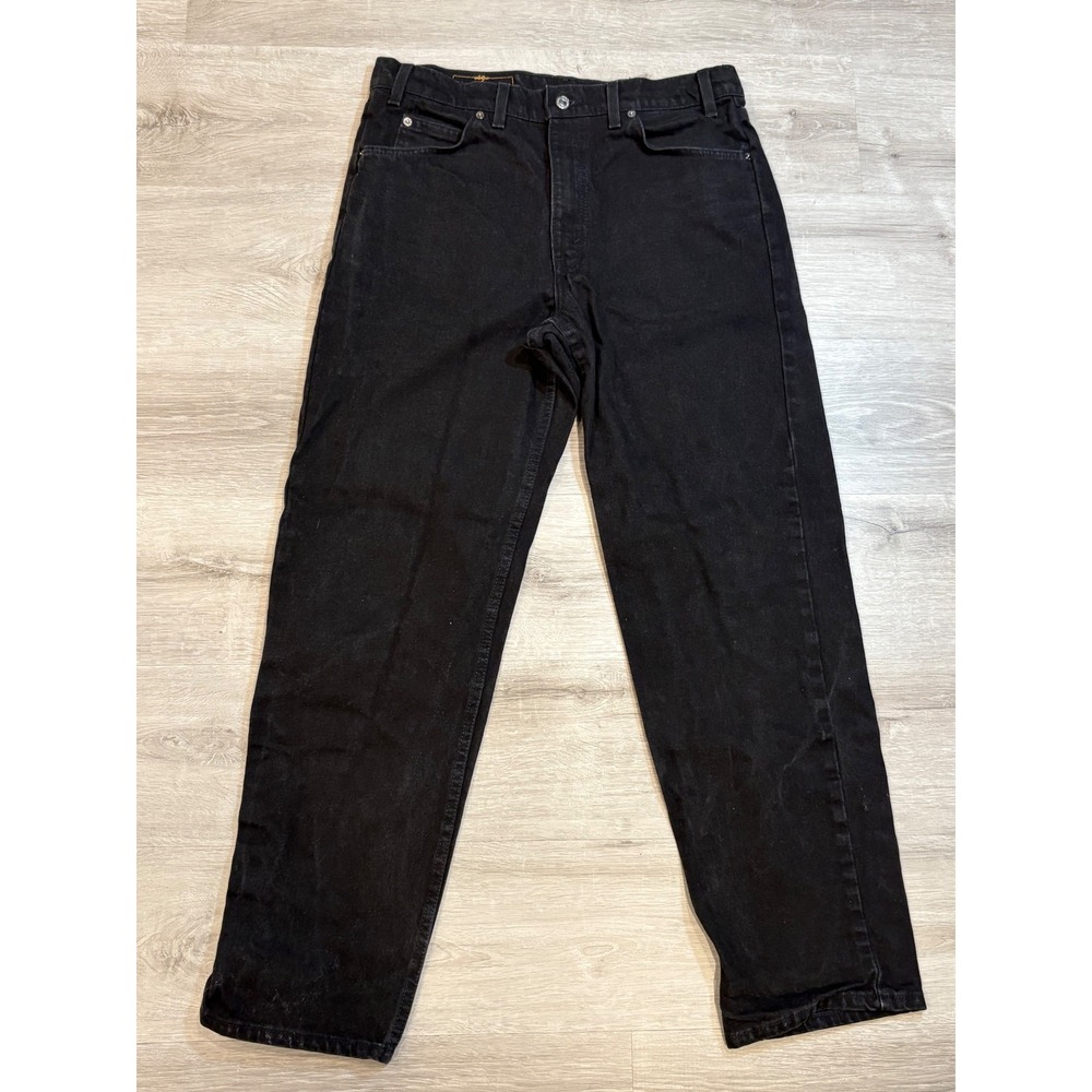 Levi's 550 Relaxed Fit Black Jeans Classic Denim Pants W34 L30 Vintage‎